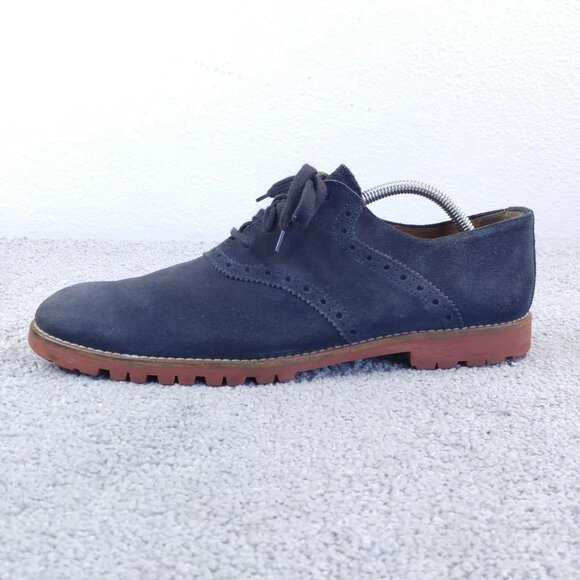 To Boot New York Adam Derrick Oxfords Mens 10 Dress Shoes Suede Lace Up Blue - Picture 1 of 8